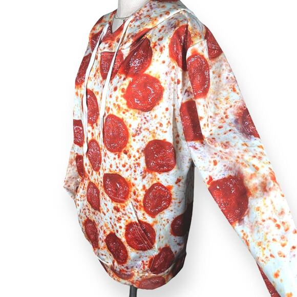 Pepperoni Hoodie Jersey Drawstring Sweatshirt Cosplay Costume Halloween UNISEX - Picture 4 of 11
